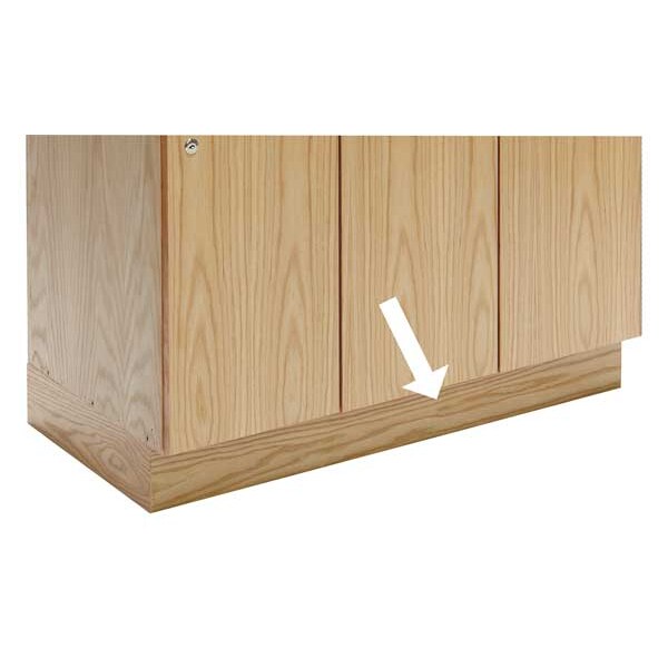 Locker Pedestal Base, Wood, W 45, D 18, H 4