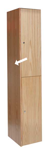 Locker End Panel, Wood, D 18 In, H 72 In