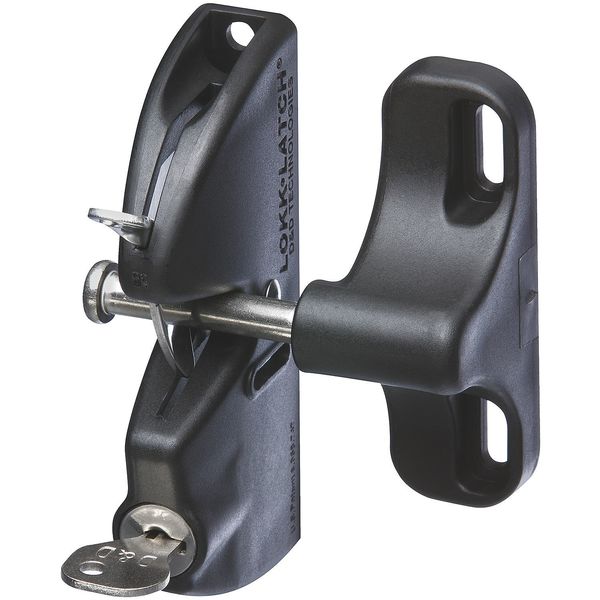 Gravity Gate Latch, 2-1/8 In. W, Black
