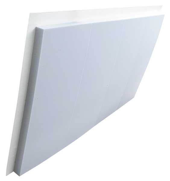 Insulation Sheet, Melamine Foam, 24 in x 48 in, 2 in Wall, White