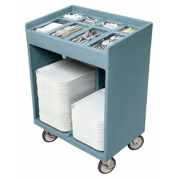 Tray and Silver Cart, 500 Cap, Blue