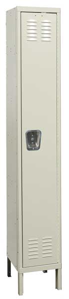 Wardrobe Locker, 12 in W, 12 in D, 78 in H, (1) Tier, (1) Wide, Tan