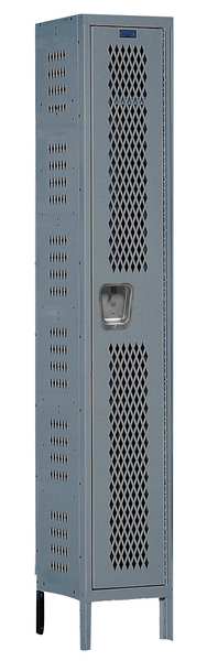 Wardrobe Locker, 12 in W, 15 in D, 78 in H, (1) Tier, (1) Wide, Dark Gray