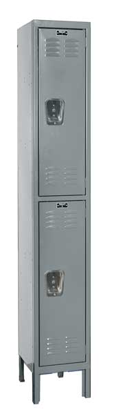 Wardrobe Locker, 12 in W, 15 in D, 66 in H, (1) Wide, (2) Openings, Dark Gray