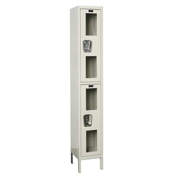 Wardrobe Locker, 12 in W, 18 in D, 78 in H, (1) Wide, (2) Openings, Tan