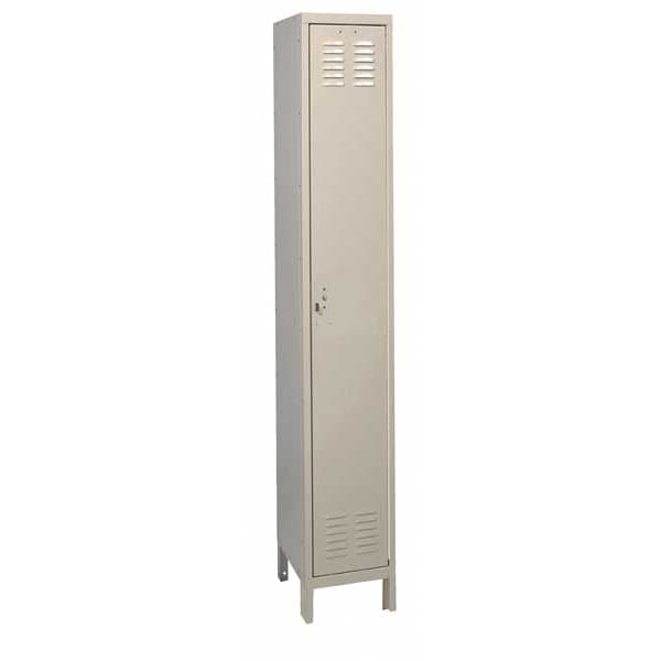 Wardrobe Locker, 12 in W, 12 in D, 78 in H, (1) Tier, (1) Wide, Tan