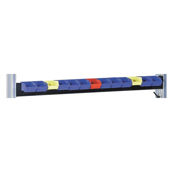 Bin Rail, 60 W x 1/1/2002 D x 6 H, Black