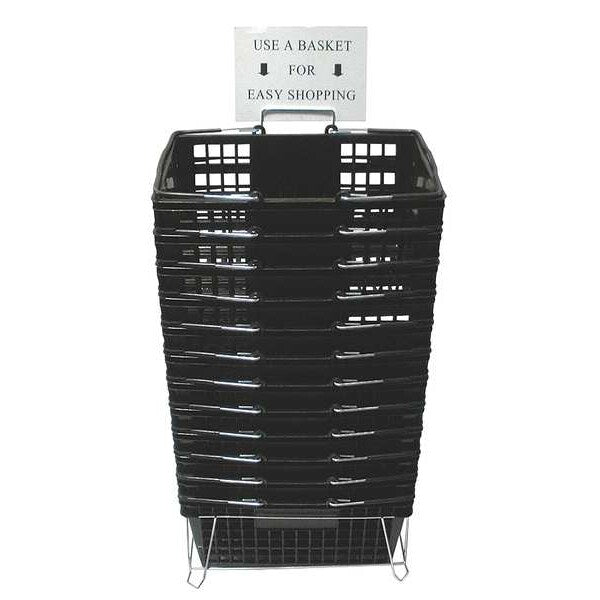 Hand Basket, Black, 18 1/4x 12 1/4, PK12