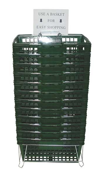 Hand Basket, Green, 18 1/4x 12 1/4, PK12