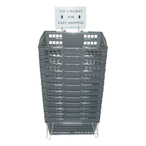 Hand Basket, Gray, 18 1/4 x 12 1/4, PK12