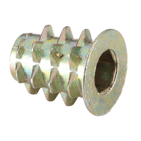 Hex Drive Threaded Insert, #10-32 Int Thrd Sz, 33/64 in L, 7/16 in Dia., Zinc Alloy, Plain, 1000 PK