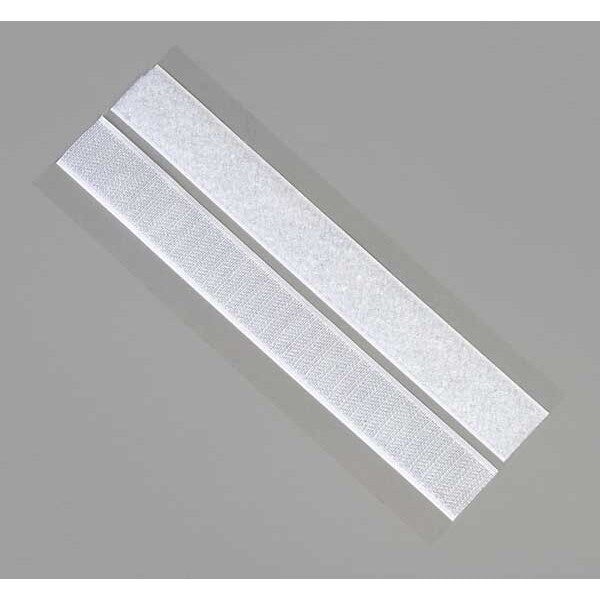 Reclosable Fastener, Rubber Adhesive, 15 ft, 3/4 in Wd, White