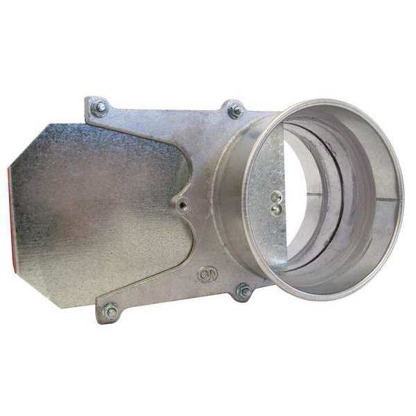 Round Manual Blastgate, Cast Aluminum, 20 GA, 11 3/8 in W, 5 1/2 in L, 14-3/8