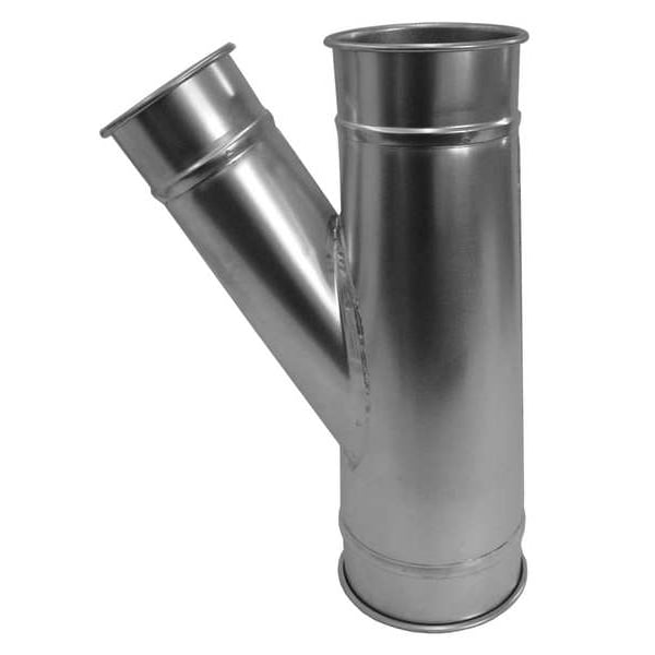 Round Branch, 4 in Duct Dia, Galvanized Steel, 22 GA, 17