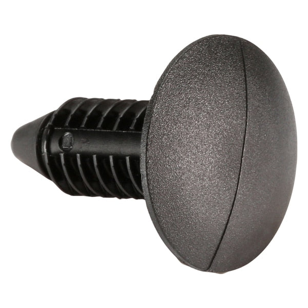 Push-In Rivet, Dome Head, 1/4 in Dia., 13/16 in L, Nylon Body, 100 PK