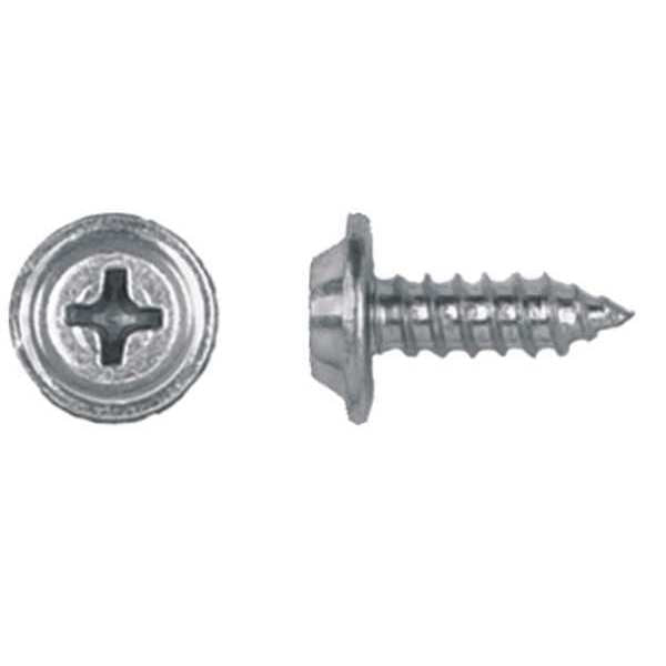 Sheet Metal Screw, #8 x 1/2 in, Zinc Plated Steel Flat Head Phillips Drive, 100 PK