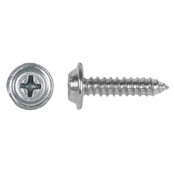 Sheet Metal Screw, #8 x 3/4 in, Zinc Plated Steel Flat Head Phillips Drive, 100 PK