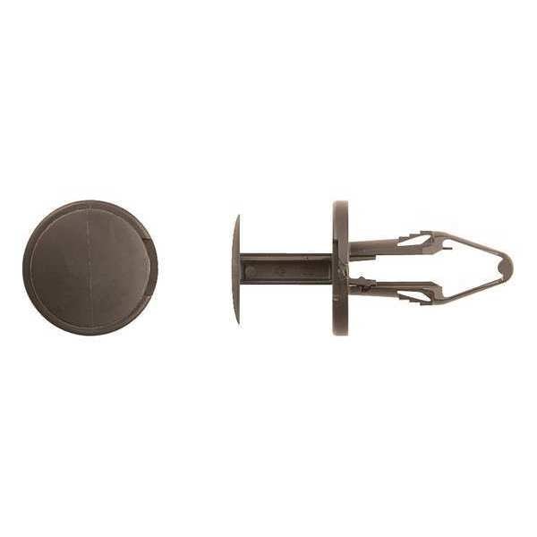 Push-In Rivet, Dome Head, 8.5 mm Dia., 24 mm L, Nylon Body, 25 PK