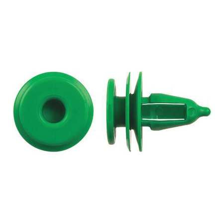 Push-In Rivet, Dome Head, 7 mm Dia., 15 mm L, Nylon Body, 50 PK