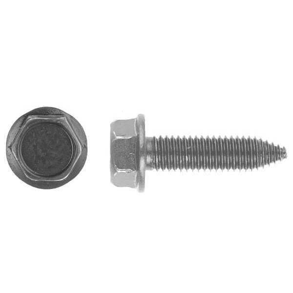 M8-1.25 Flange Bolt, Black Oxide Steel, 30 mm L, 25 PK