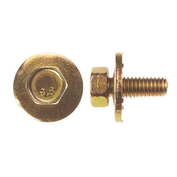 Class 9.8, Structural Bolt, Zinc & Yellow Plated Steel, 16 mm L, 50 PK