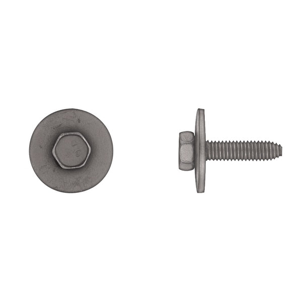 Class 9.8, M6 Structural Bolt, Black Phosphate Steel, 25 mm L, 50 PK
