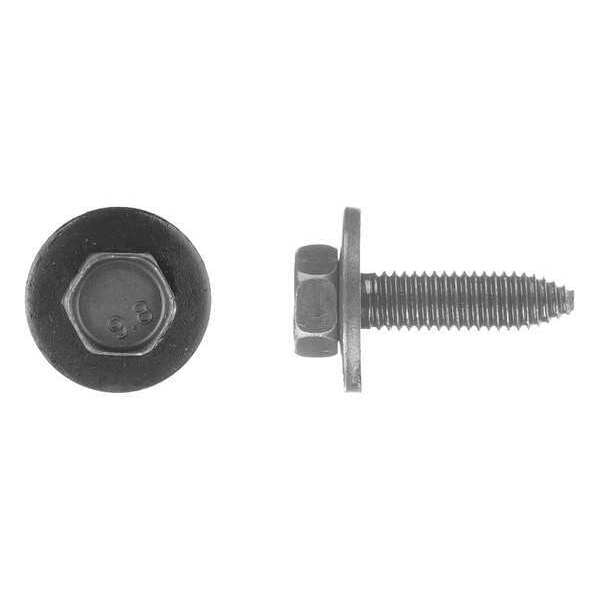Class 9.8, M8 Structural Bolt, Zinc Phosphate Steel, 30 mm L, 25 PK