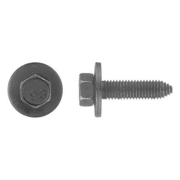 Class 9.8, M10 Structural Bolt, Black Oxide Steel, 40 mm L, 25 PK