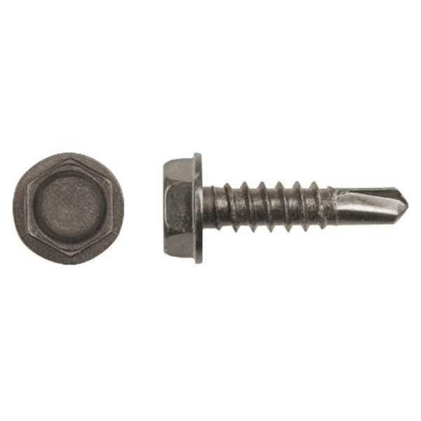 Self-Drilling Screw, #10 x 3/4 in, Phosphate Coated Steel Hex Head External Hex Drive, 50 PK