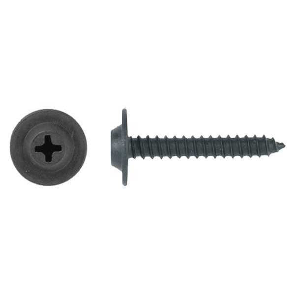 Sheet Metal Screw, #8 x 1 in, Black Phosphate Steel Flat Head Phillips Drive, 100 PK