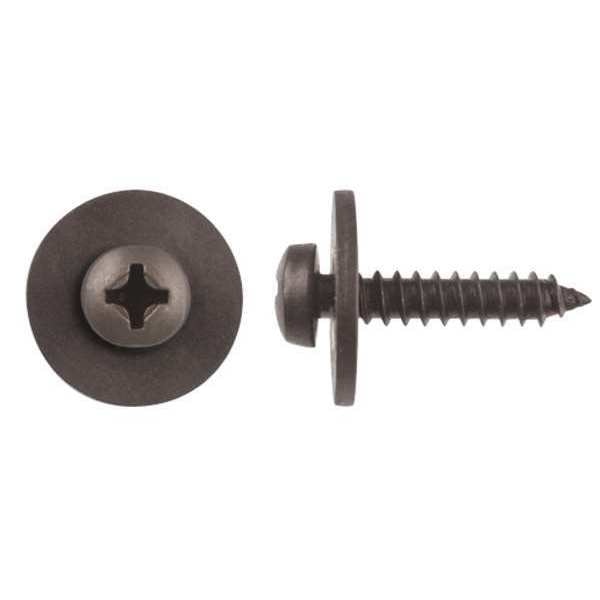 Sheet Metal Screw, M4.2 x 20 mm, Black Phosphate Steel Pan Head Phillips Drive, 50 PK