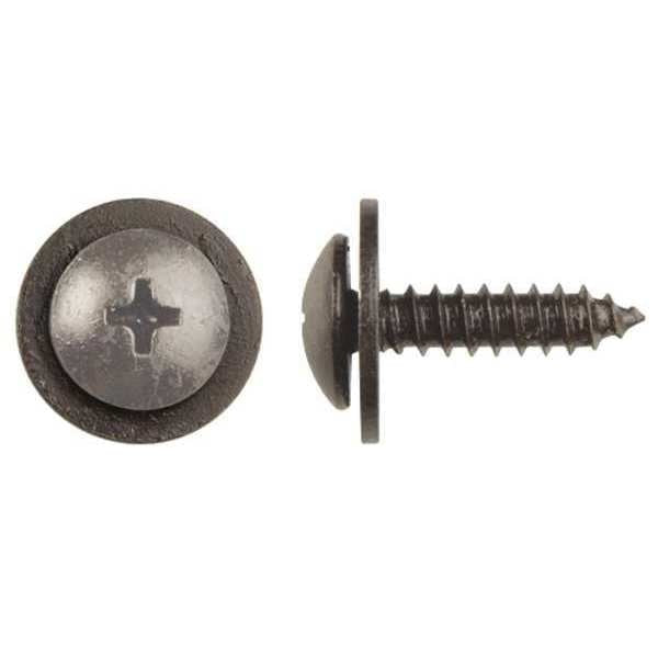 Sheet Metal Screw, M4.8 x 19 mm, Black Phosphate Steel Truss Head Phillips Drive, 25 PK
