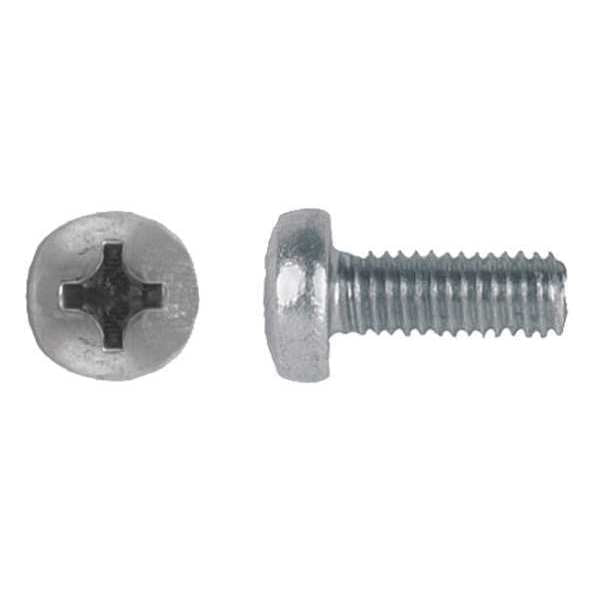 M6-1.00 x 12 mm Phillips Pan Machine Screw, Zinc Plated Steel, 50 PK