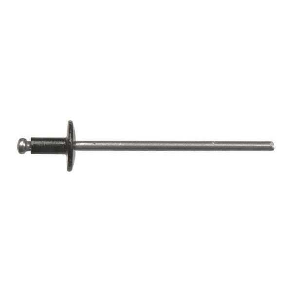 Blind Rivet, Dome Head, 1/8 in Dia., 3/8 in L, Aluminum Body, 50 PK
