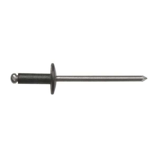 Blind Rivet, Dome Head, 1/8 in Dia., 1/2 in L, Aluminum Body, 50 PK