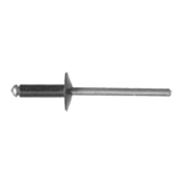 Blind Rivet, Dome Head, 5/32 in Dia., 5/8 in L, Aluminum Body, 25 PK