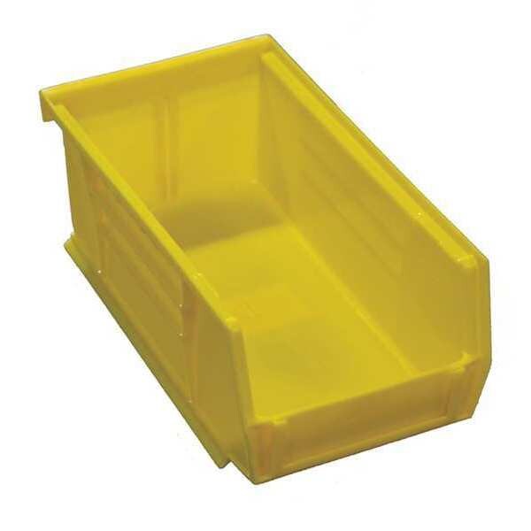 Hang & Stack Storage Bin, Yellow, Plastic, 7-3/8 in L x 4-1/8 in W x 3 in H