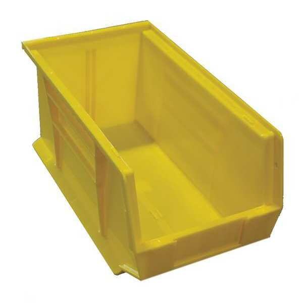 Hang & Stack Storage Bin, Yellow, Plastic, 16 in L x 10 in W x 10 in H