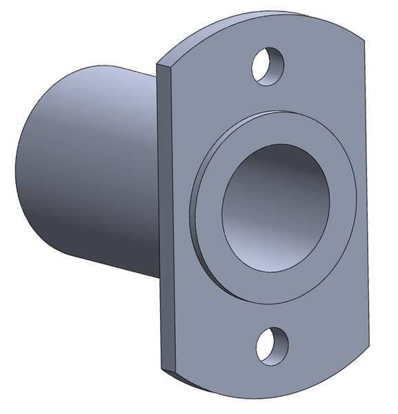 Pin Receptacle, Grip L 3/4 In, Pin 1/2 In