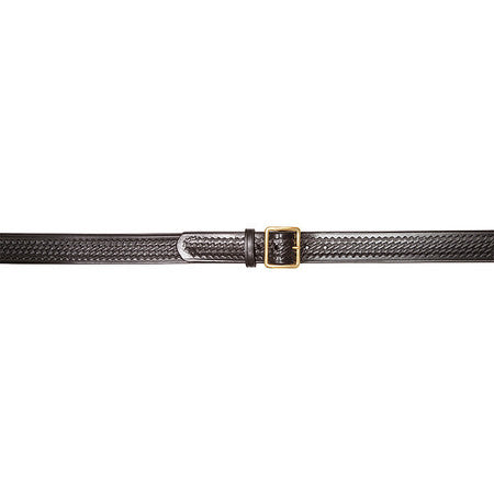Black Weave Leather (Belt), Brass (Buckle) Pants Garrison Belts, 44