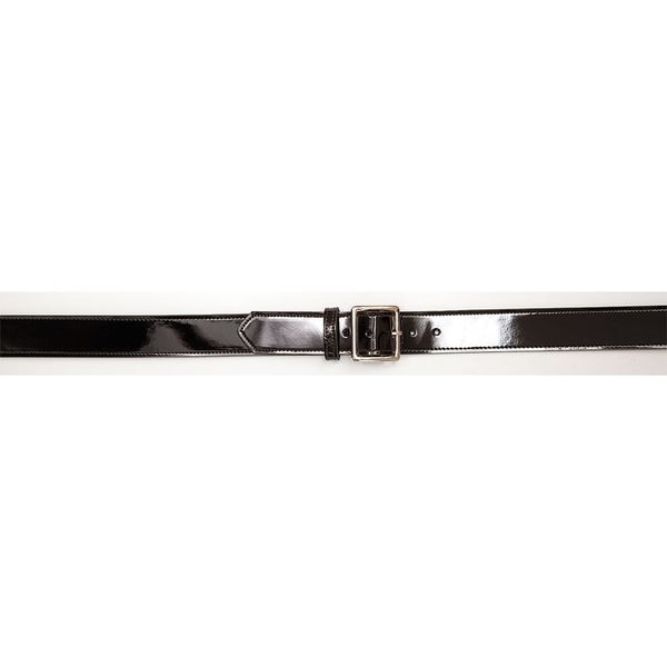 Hi-Gloss Synthetic Polymer (Belt), Solid Brass Nickel Plated (Buckle) Pants Garrison Belts, 48