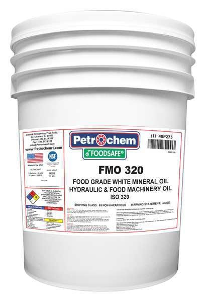 5 gal Gear Oil Pail 320 ISO Viscosity, 60 SAE, White