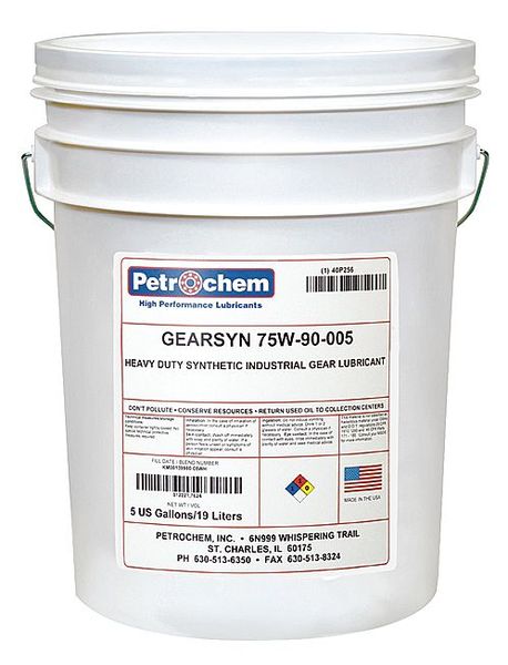 5 gal Gear Lubricant Pail Not Specified ISO Viscosity, 75W SAE, Amber