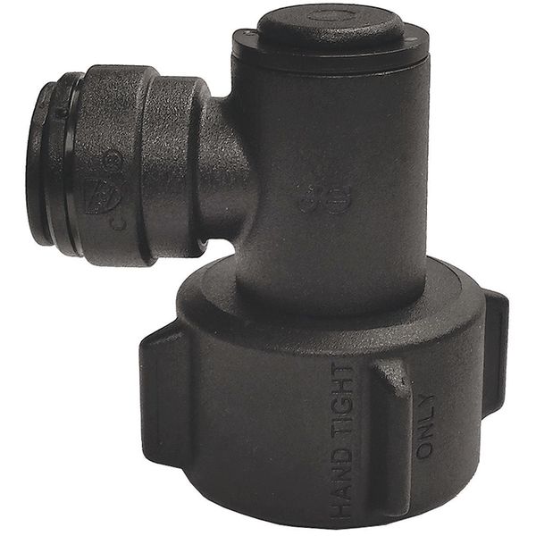 Polysulfone Female Swivel Elbow, 3/8 in Tube Size