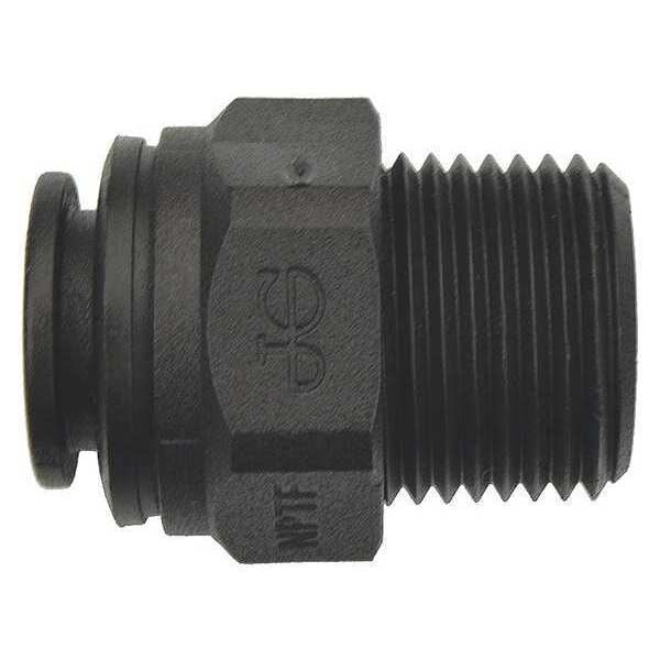 Polypropylene Male Connector, 3/8 in Tube Size