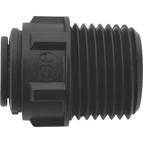 Polypropylene Male Connector, 3/8 in Tube Size