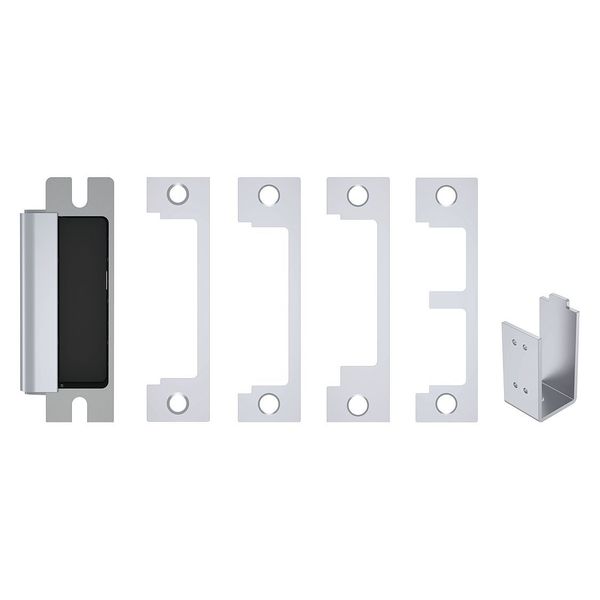 Electric Strike Kit, 12/24VAC/DC, H.Duty, Fail Safe/Secure