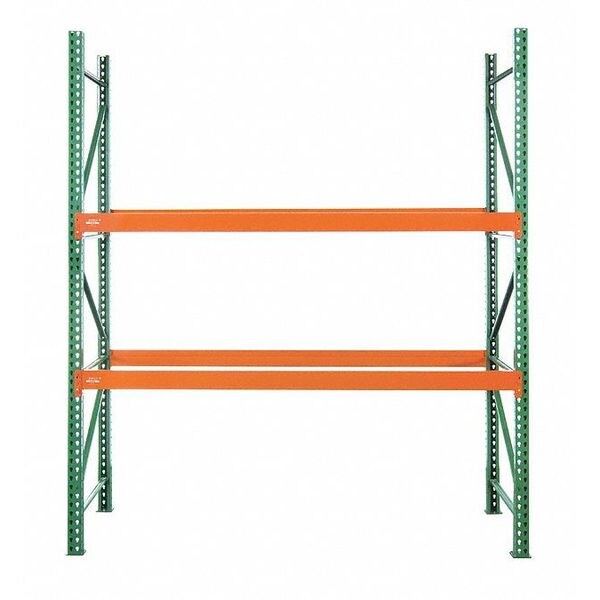 Pallet Rack Starter Unit, Teardrop, Roll Formed Style, 144 in H, 114 in W, 42 in D