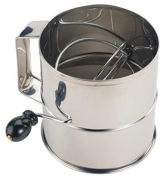 Flour Sifter, Stainless Steel, 6-1/4 In
