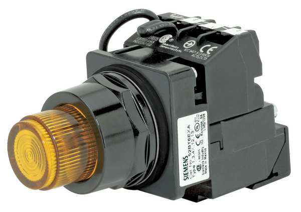 Illuminated Push Button, 30 mm, 1NO/1NC, Amber